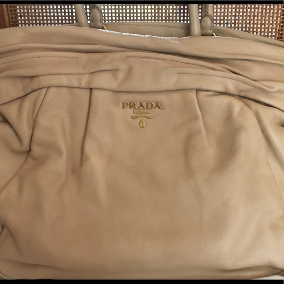 Prada Nappa Frills Leather Handbag in Color Caramello with Dustcover Bag - Picture 1 of 15